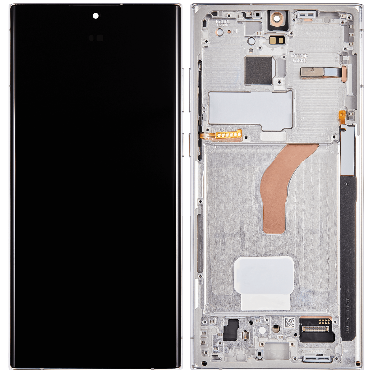 Samsung Galaxy S22 Ultra İle Uyumlu İçin Çerçeveli ekran 5G - (Aftermarket Plus) (Phantom White) - Görsel 2