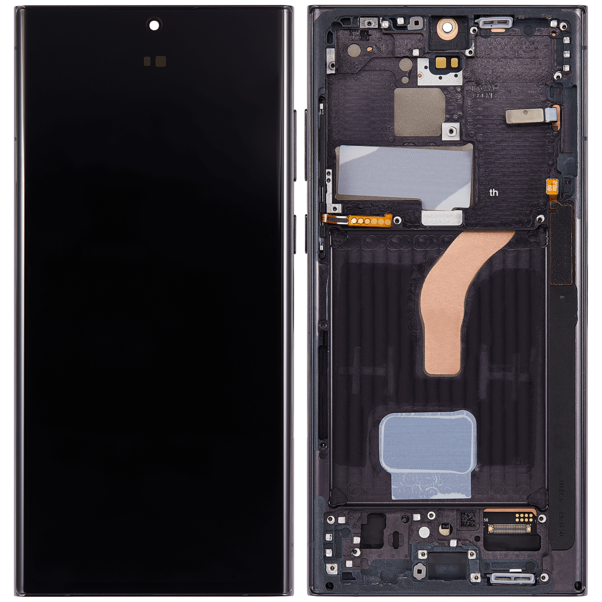 Samsung Galaxy S22 Ultra İle Uyumlu İçin Çerçeveli ekran 5G - Orijinal (Phantom Black)  Orijinal Ekranı - Görsel 2