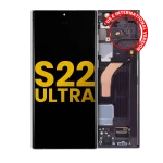 Samsung Galaxy S22 Ultra İle Uyumlu İçin Çerçeveli ekran 5G - Orijinal (Phantom Black)  Orijinal Ekranı