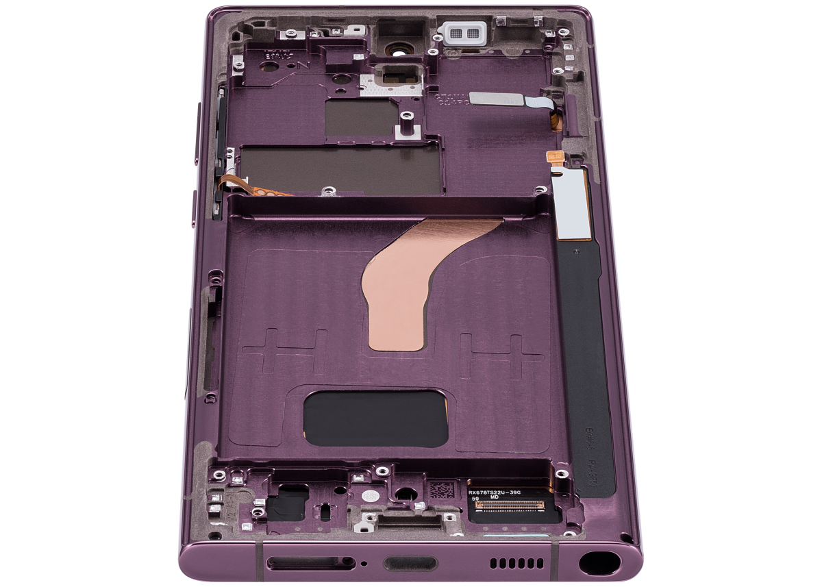 Samsung Galaxy S22 Ultra İle Uyumlu İçin Çerçeveli ekran 5G (Service Pack) (Bordo)  Orijinal Ekranı - Görsel 9