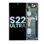 Samsung Galaxy S22 Ultra İle Uyumlu İçin Çerçeveli ekran 5G (Servis Paketi) (Yeşil)  Orijinal Ekranı