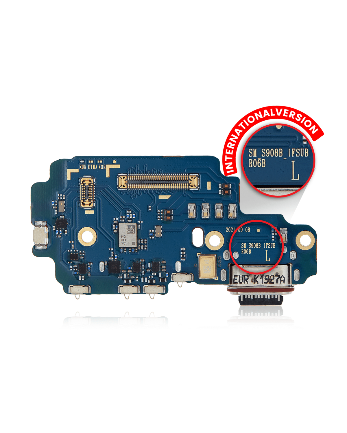 Samsung Galaxy S22 Ultra İle Uyumlu Kart Okuyuculu Şarj Portu Kartı (S908B/N) (Uluslararası Sürüm) (Premium) - Görsel 6
