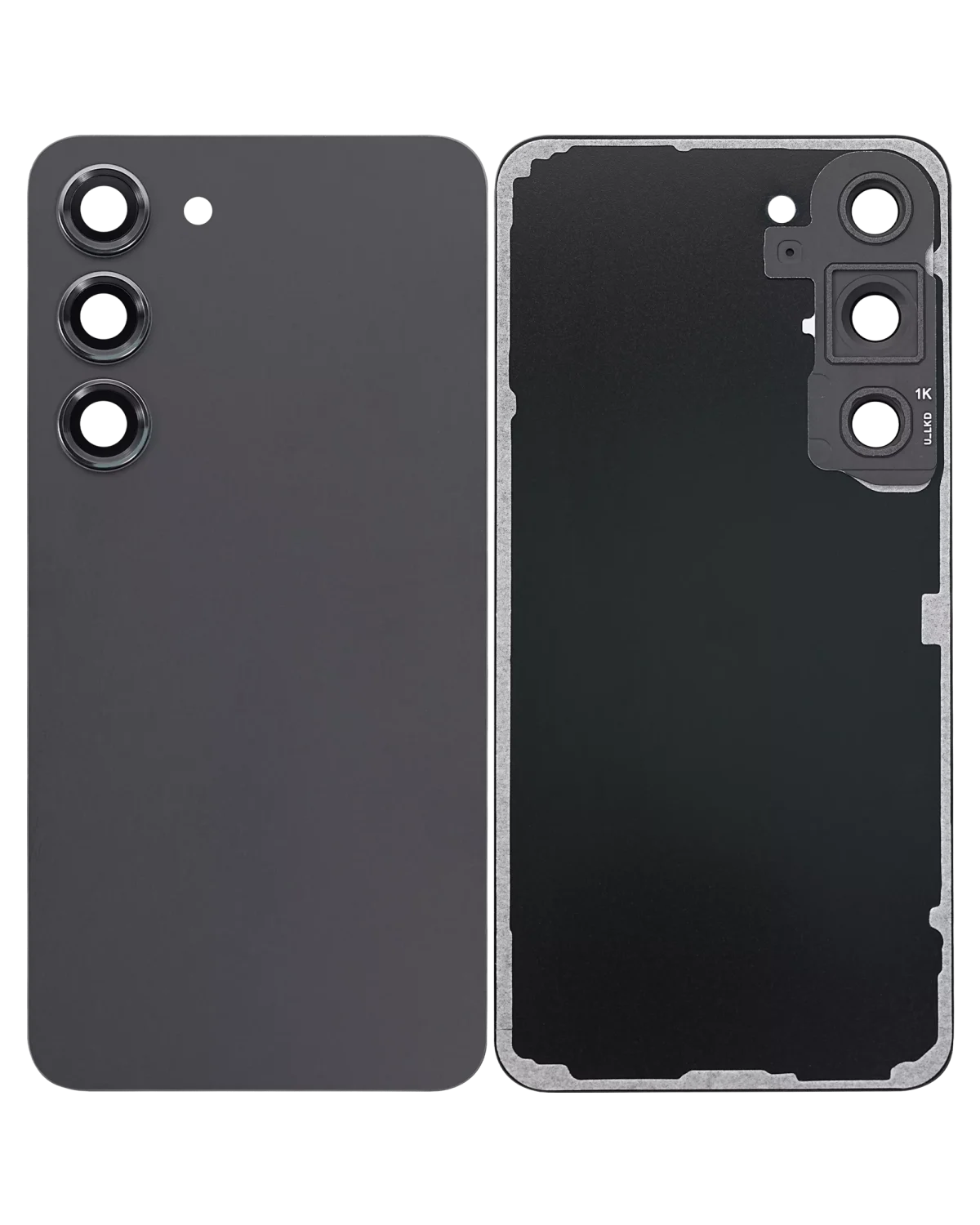 Samsung Galaxy S23 5G İle Uyumlu Arka Kapak Camı Kamera Lensiyle  (Aftermarket Plus) (Phantom Black) - Görsel 2