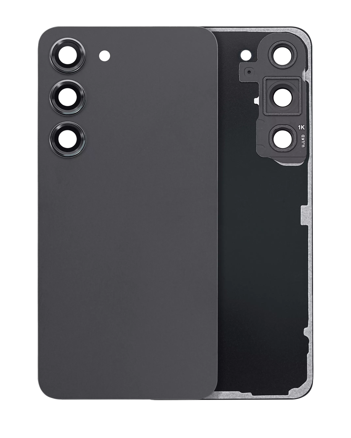 Samsung Galaxy S23 5G İle Uyumlu Arka Kapak Camı Kamera Lensiyle  (Aftermarket Plus) (Phantom Black)