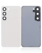 Samsung Galaxy S23 5G İle Uyumlu Arka Kapak Camı Kamera Lensiyle  (Krem) - Görsel 2