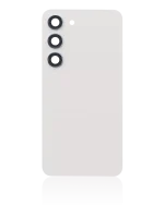 Samsung Galaxy S23 5G İle Uyumlu Arka Kapak Camı Kamera Lensiyle  (Krem) - Görsel 3