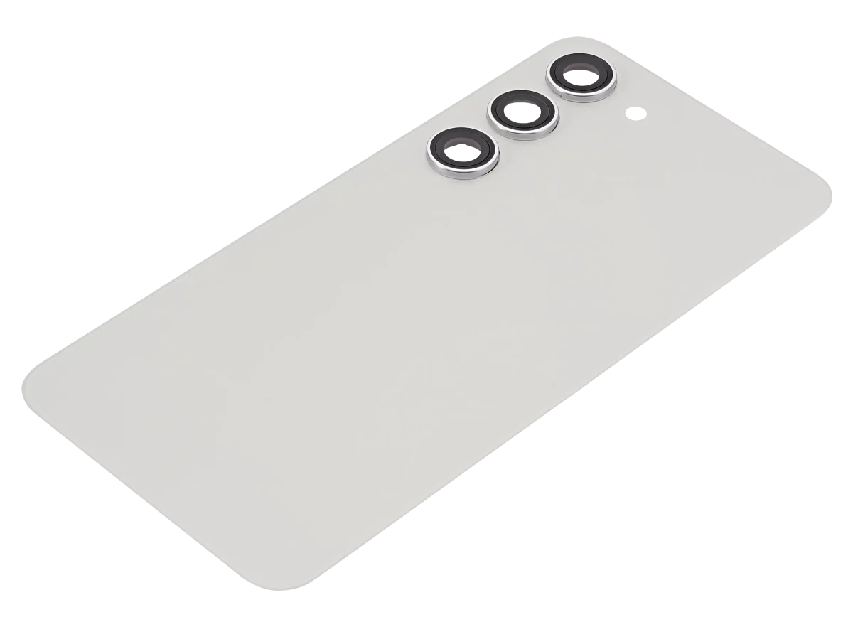Samsung Galaxy S23 5G İle Uyumlu Arka Kapak Camı Kamera Lensiyle  (Krem) - Görsel 5
