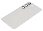 Samsung Galaxy S23 5G İle Uyumlu Arka Kapak Camı Kamera Lensiyle  (Krem) - Görsel 5