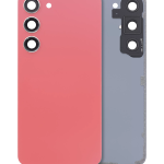 Samsung Galaxy S23 5G İle Uyumlu Arka Kapak Camı Kamera Lensiyle  (Turuncu)