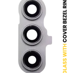 Samsung Galaxy S23 FE İle Uyumlu 5G Arka Kamera Lensi Kapaklı Çerçeve Halkası Orijinal (Servis Paket) (Grafit)