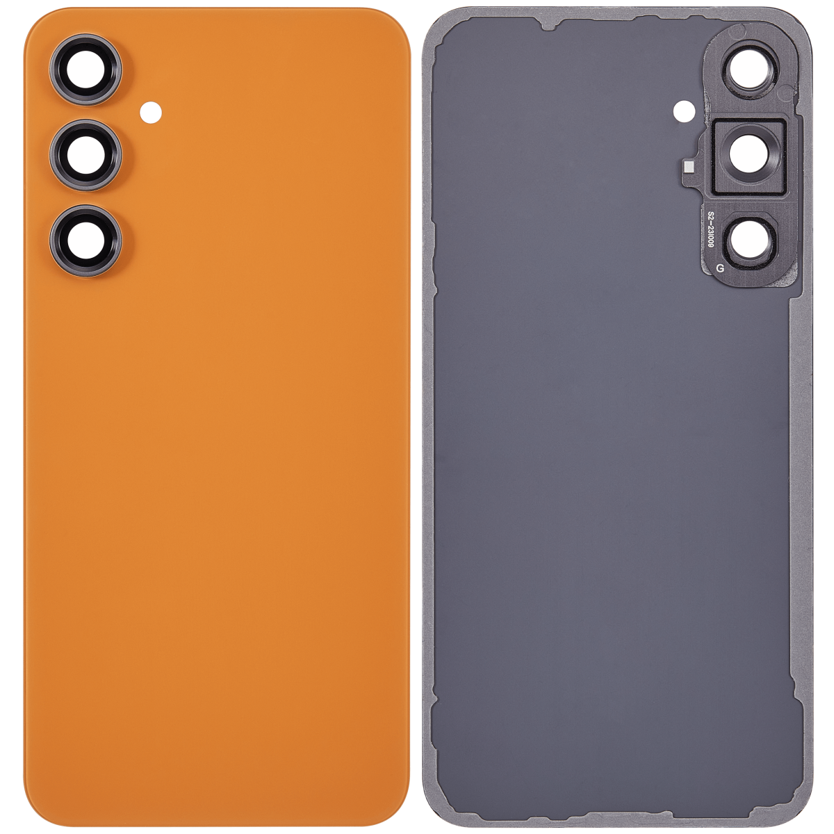 Samsung Galaxy S23 FE İle Uyumlu 5G Arka Kapak Cam Kamera Lensli (Aftermarket Plus) (Mandalina) - Görsel 2