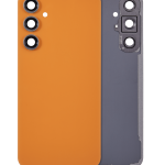 Samsung Galaxy S23 FE İle Uyumlu 5G Arka Kapak Cam Kamera Lensli (Aftermarket Plus) (Mandalina)