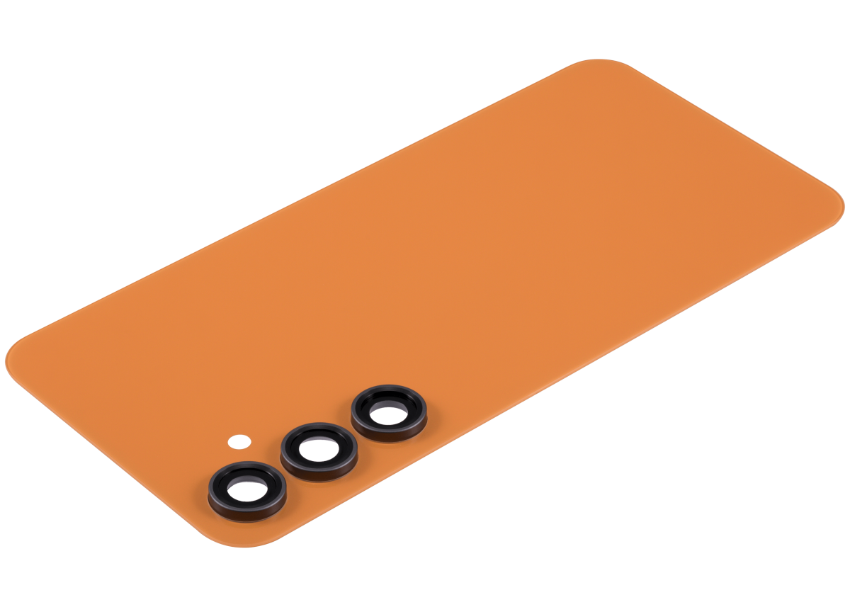 Samsung Galaxy S23 FE İle Uyumlu 5G Arka Kapak Cam Kamera Lensli (Aftermarket Plus) (Mandalina) - Görsel 5