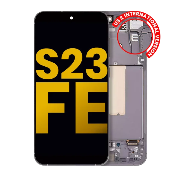 Samsung Galaxy S23 FE İle Uyumlu 5G - Çerçeveli ekran Orijinal Ekranı Orijinal (Grafit)