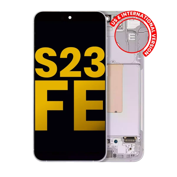 Samsung Galaxy S23 FE İle Uyumlu 5G - Çerçeveli ekran Orijinal Ekranı Orijinal (Nane Krem Mor Çivit Mavisi Mandalina)