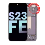 Samsung Galaxy S23 FE İle Uyumlu 5G - (Servis Paketi) (Grafit) Çerçeveli ekran Orijinal Ekranı