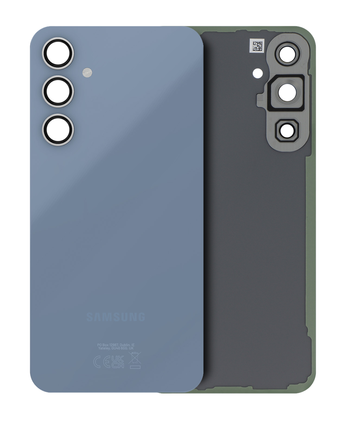 Samsung Galaxy S23 FE İle Uyumlu Arka Kapak Camı Kamera Lensiyle (Servis Paketi) (Indigo)