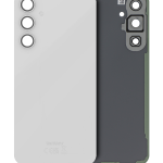 Samsung Galaxy S23 FE İle Uyumlu Arka Kapak Camı Kamera Lensiyle Uyumlu (Servis Paketi) (Krem)