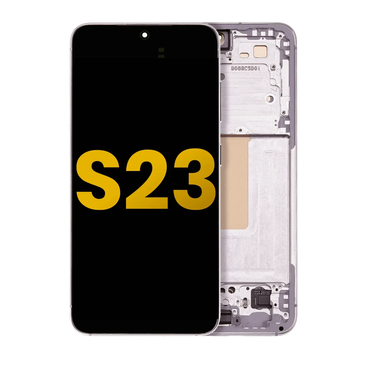 Samsung Galaxy S23 İle Uyumlu Çerçeveli Ekran Dokunmatik Orijinal Ekranı Orijinal(Pembe Lavanta)