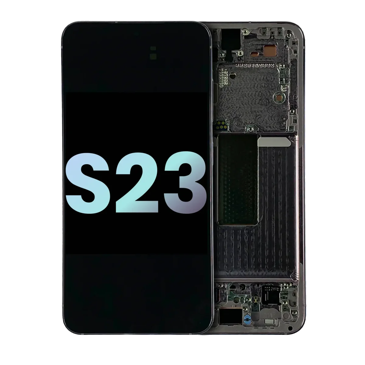 Samsung Galaxy S23 İle Uyumlu Çerçeveli Ekran Dokunmatik Orijinal Ekranı (Servis Paketi)(Lavanta)