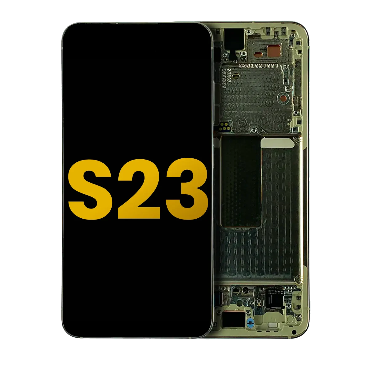 Samsung Galaxy S23 İle Uyumlu  Çerçeveli ekran Orijinal Ekranı Orijinal(Krem)