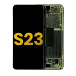 Samsung Galaxy S23 İle Uyumlu  Çerçeveli ekran Orijinal Ekranı Orijinal(Krem)