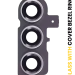 Samsung Galaxy S23 Plus İle Uyumlu Arka Kamera Lensi Çerçeveli Halkalı S23 Plus 5G (Krem)