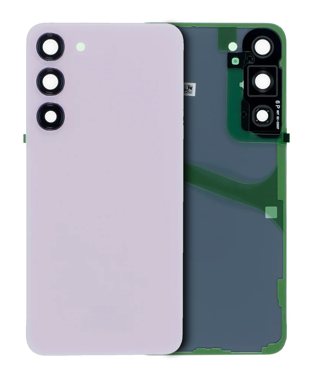 Samsung Galaxy S23 Plus İle Uyumlu Arka Kapak Camı Kamera Lensiyle (Servis Paketi) (Lavanta)