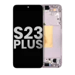 Samsung Galaxy S23 Plus İle Uyumlu Çerçeveli Ekran Dokunmatik Ekran Orijinal Ekranı(Kullanılmış OEM Çekme: Sınıf A)(Lavanta)