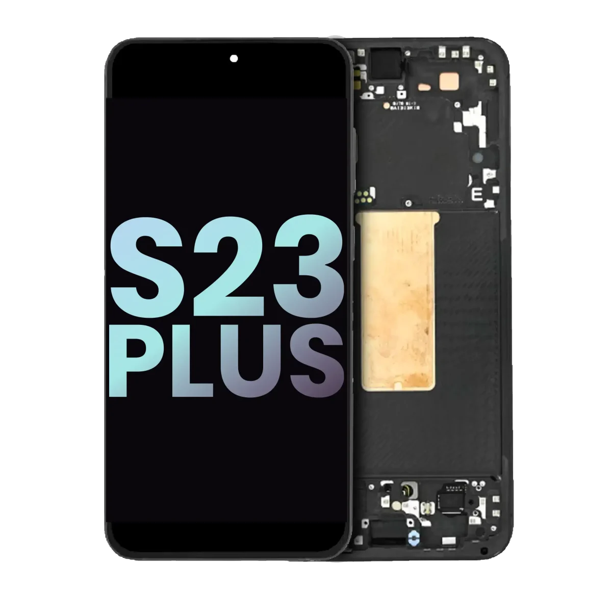 Samsung Galaxy S23 Plus İle Uyumlu Çerçeveli Ekran Dokunmatik Orijinal Ekranı (Servis Paketi)(Phantom Black)