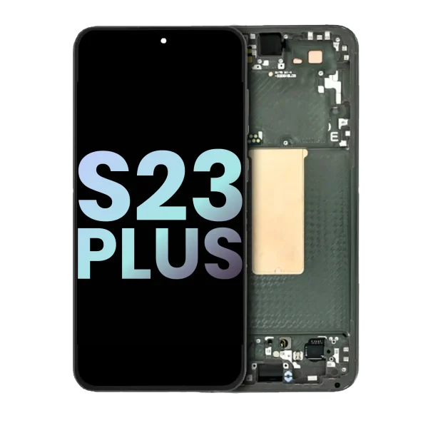 Samsung Galaxy S23 Plus İle Uyumlu Çerçeveli Ekran Dokunmatik Orijinal Ekranı (Servis Paketi)(Yeşil)