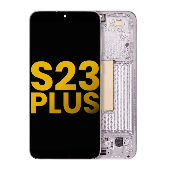 Samsung Galaxy S23 Plus İle Uyumlu Çerçeveli Ekran Dokunmatik Orijinal(Lavanta)
