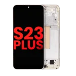 Samsung Galaxy S23 Plus İle Uyumlu Çerçeveli Ekran Dokunmatik(Krem) - Görsel 2