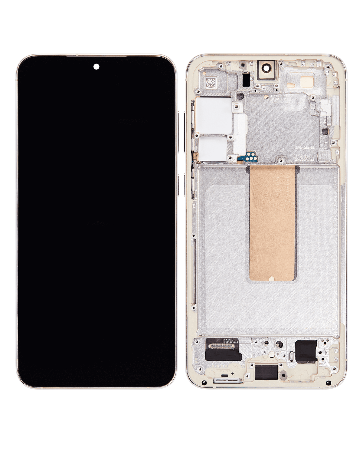 Samsung Galaxy S23 Plus İle Uyumlu Çerçeveli Ekran Dokunmatik(Krem) - Görsel 3