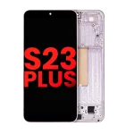 Samsung Galaxy S23 Plus İle Uyumlu Çerçeveli Ekran Dokunmatik(Lavanta)