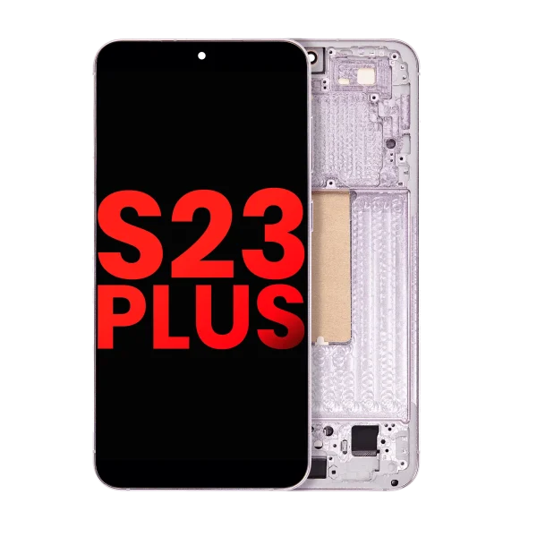 Samsung Galaxy S23 Plus İle Uyumlu Çerçeveli Ekran Dokunmatik(Lavanta)