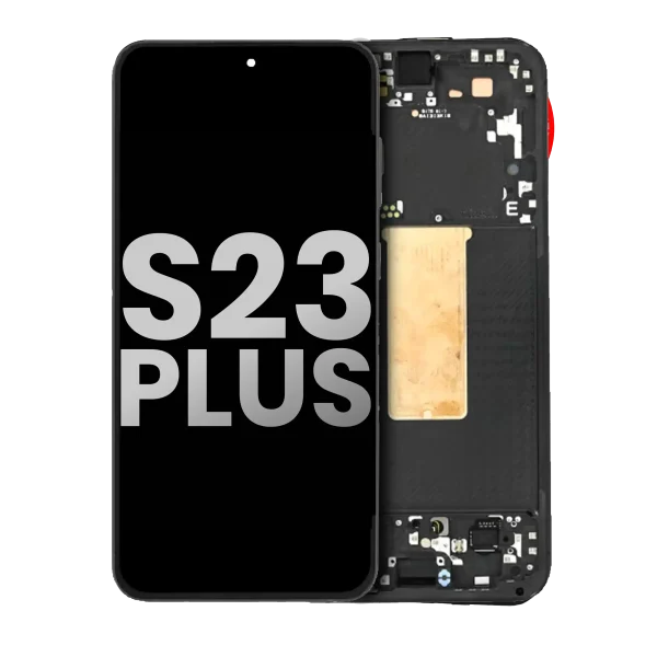 Samsung Galaxy S23 Plus İle Uyumlu Çerçeveli ekran Orijinal Ekranı)(Hayalet Siyah)