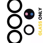 Samsung Galaxy S23 Ultra İle Uyumlu 5G Arka Kamera Lensi (Sadece Cam) Yapışkanlı (Siyah)