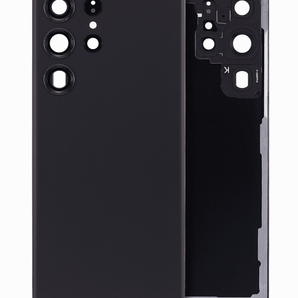 Samsung Galaxy S23 Ultra İle Uyumlu 5G Arka Kapak Camı Kamera Lensiyle  (Aftermarket Plus) (Phantom Black)