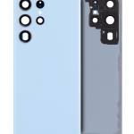 Samsung Galaxy S23 Ultra İle Uyumlu 5G Arka Kapak Camı Kamera Lensiyle (Servis Paketi) (Gök Mavisi)