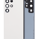 Samsung Galaxy S23 Ultra İle Uyumlu 5G Arka Kapak Camı Kamera Lensli  (Krem)