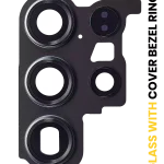 Samsung Galaxy S23 Ultra İle Uyumlu Arka Kamera Lensi Çerçeveli Halkalı 5G (Yeşil)