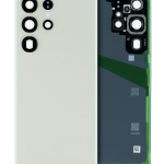 Samsung Galaxy S23 Ultra İle Uyumlu Arka Kapak Camı Kamera Lensiyle (Servis Paketi) (Krem)