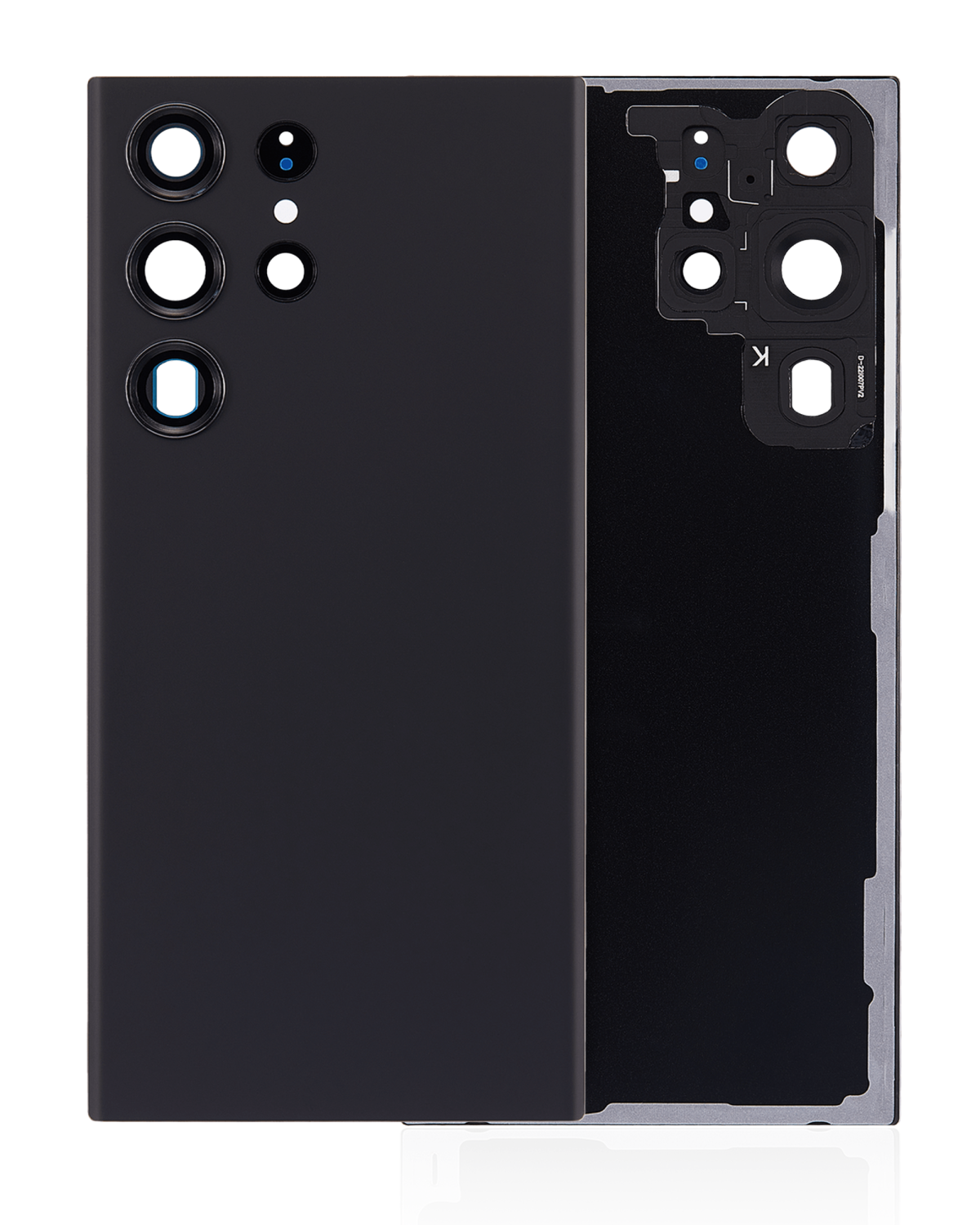 Samsung Galaxy S23 Ultra İle Uyumlu Arka Kapak Camı Kamera Lensiyle Uyumlu (Servis Paketi) (Phantom Siyah)