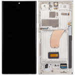 Samsung Galaxy S23 Ultra İle Uyumlu Çerçeveli Ekran Dokunmatik Ekran Orijinal(Krem) - Görsel 2