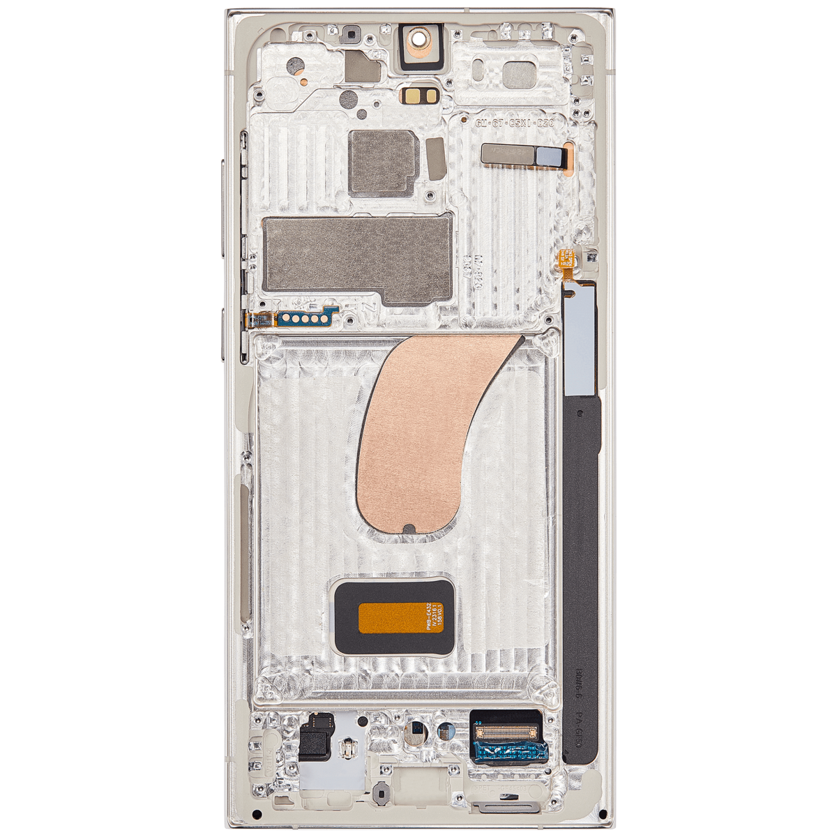 Samsung Galaxy S23 Ultra İle Uyumlu Çerçeveli Ekran Dokunmatik Ekran Orijinal(Krem) - Görsel 4