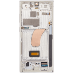 Samsung Galaxy S23 Ultra İle Uyumlu Çerçeveli Ekran Dokunmatik Ekran Orijinal(Krem) - Görsel 4