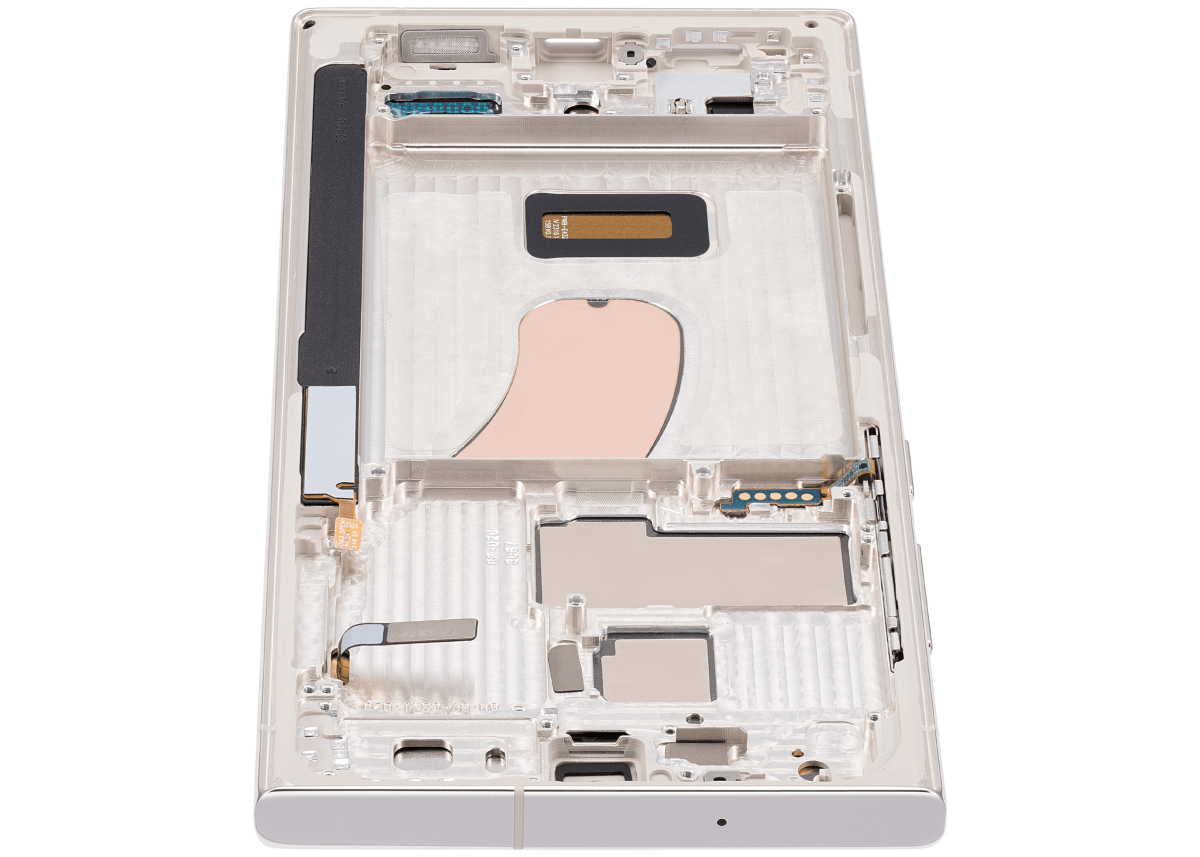 Samsung Galaxy S23 Ultra İle Uyumlu Çerçeveli Ekran Dokunmatik Ekran Orijinal(Krem) - Görsel 9