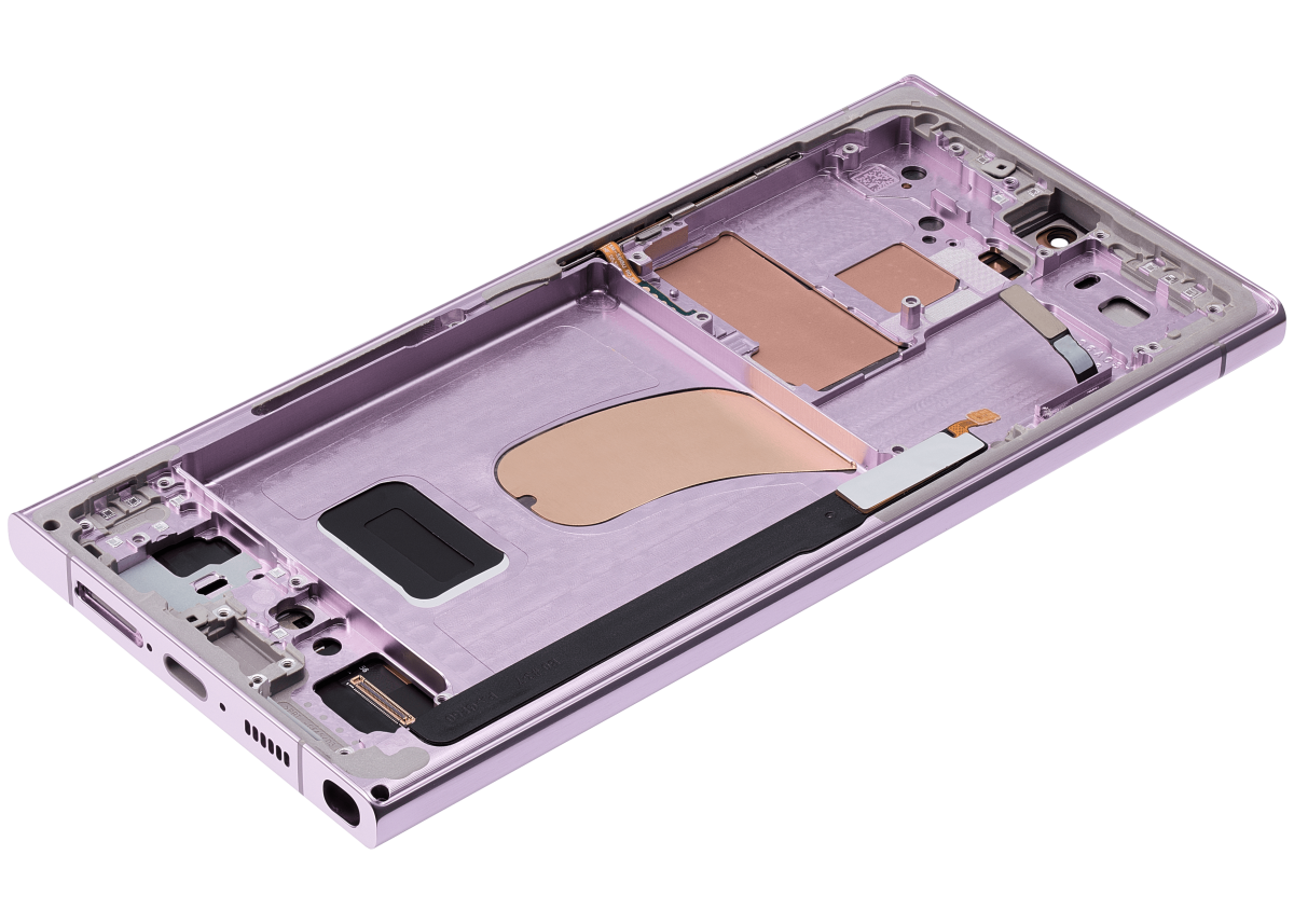 Samsung Galaxy S23 Ultra İle Uyumlu Çerçeveli Ekran Dokunmatik Ekran Orijinal(Lavanta) - Görsel 6