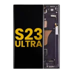 Samsung Galaxy S23 Ultra İle Uyumlu Çerçeveli Ekran Dokunmatik Ekran Orijinal(Phantom Black) - Görsel 3